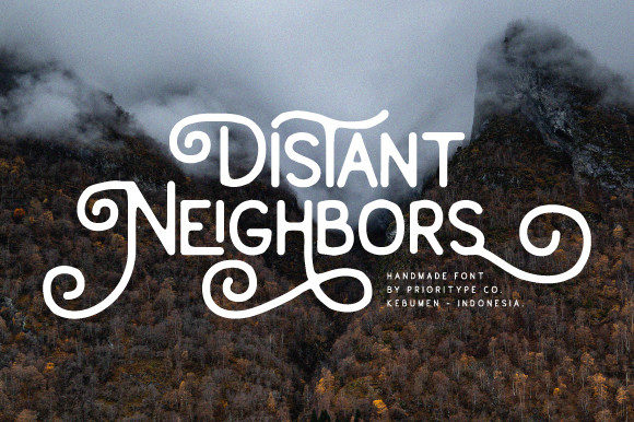 Distant Neighbors Font: Modern Display Type for Makers