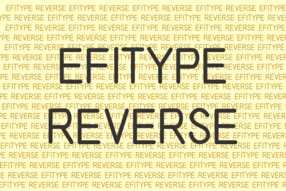 Efitype Reverse: A Display Font for Editorial Design