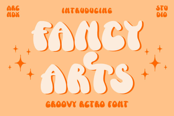 Fancy Arts Font: Retro Charm for Handmade Labels
