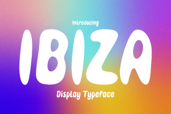 Ibiza Font: A Psychedelic Display Typeface for Campaigns