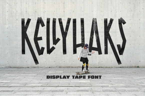 Kellihaks Font: Gritty Display Typography for Ads