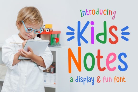 Kids Notes Font: A Handwritten Typeface for Editorial Design